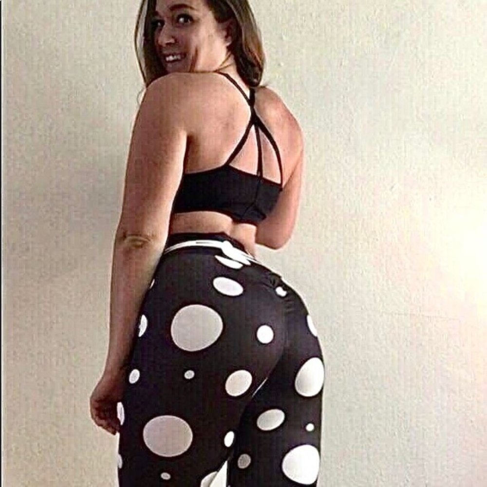 poka dot workout leggings - Picture 6 of 11